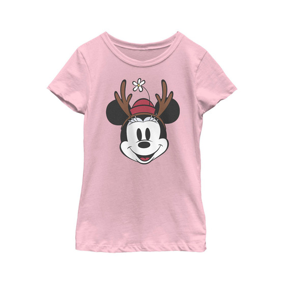 Girl's Minnie Mouse Christmas Reindeer Antlers  Child T-Shirt