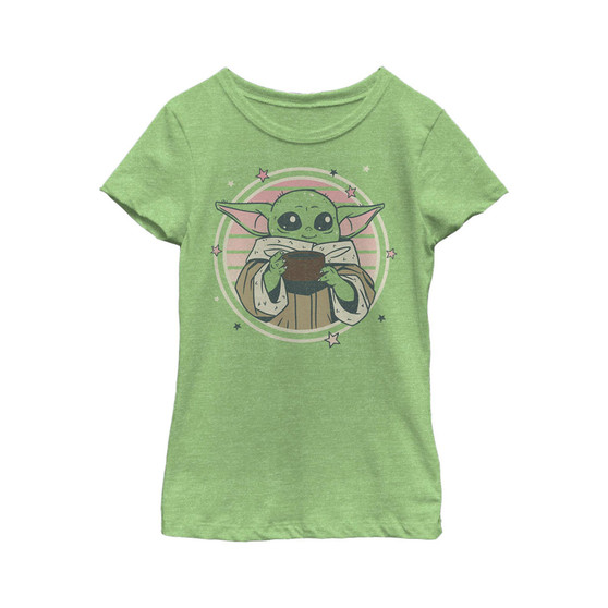Girl's Star Wars: The Mandalorian Animated Grogu Cute Mug Child T-Shirt