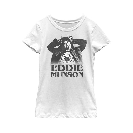 Girl's Stranger Things Crazy Eddie  Child T-Shirt