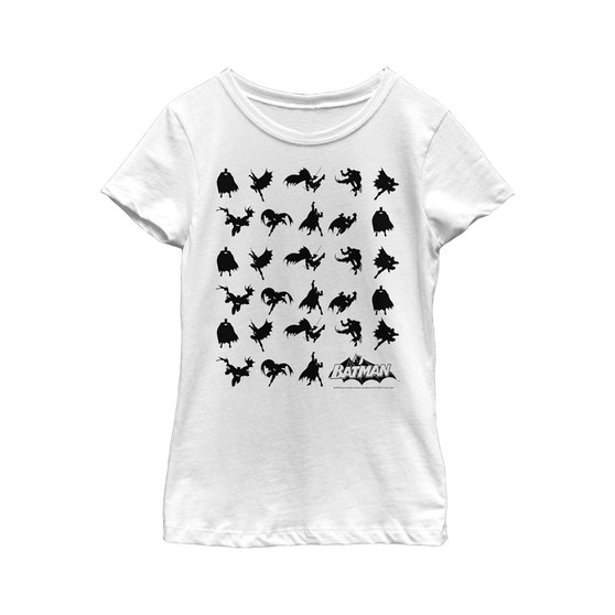 Girl's Batman Action Poses Poster Black  Child T-Shirt