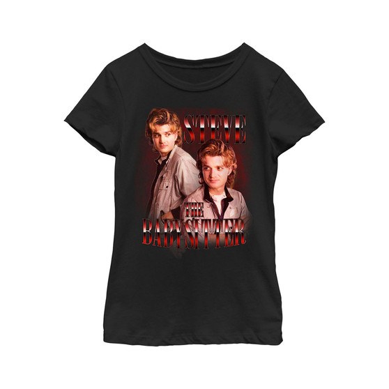 Girl's Stranger Things Steve The Babysitter  Child T-Shirt