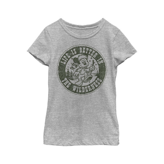 Girl's Mickey & Friends Mickey Mouse Life is Better in the Wilderness  Child T-Shirt