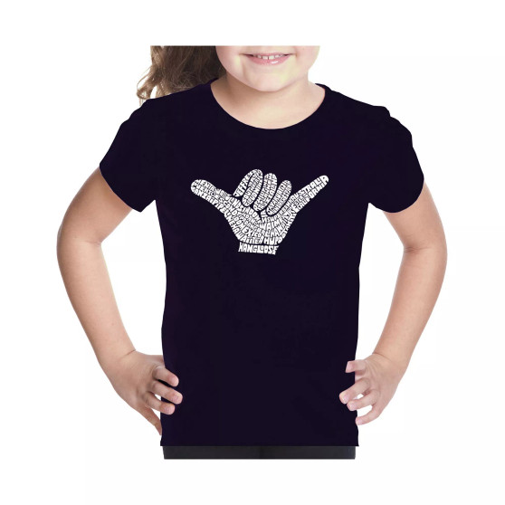 Big Girl's Word Art T-shirt - TOP WORLDWIDE SURFING SPOTS