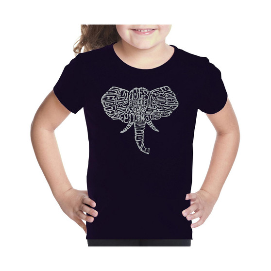 Big Girl's Word Art T-shirt - Tusks