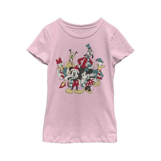 Girl's Mickey & Friends The Gangs Together For Holiday  Child T-Shirt