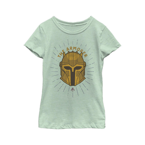 Girl's Star Wars: The Mandalorian The Armorer Helmet Child T-Shirt