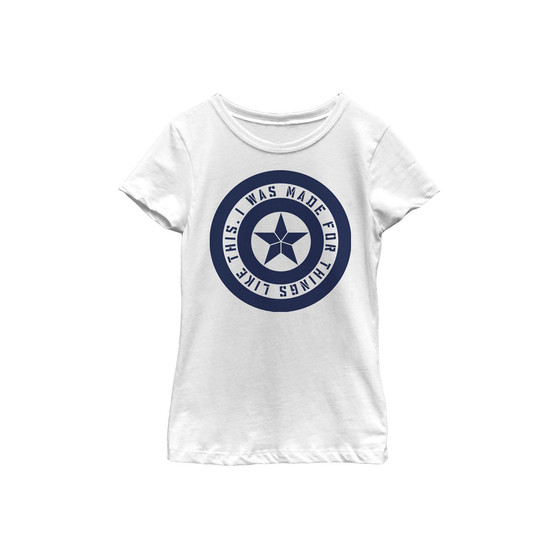 Girl's Avengers: Endgame Cap Shield Made for This  Child T-Shirt