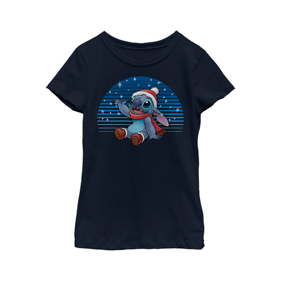 Girl's Lilo & Stitch Catching Snow  Child T-Shirt