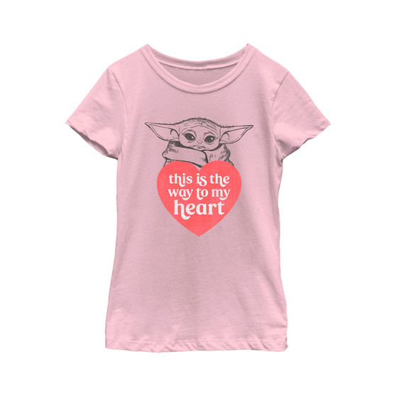 Girl's Star Wars: The Mandalorian Valentine's Day Grogu This is the Way to my Heart  Child T-Shirt