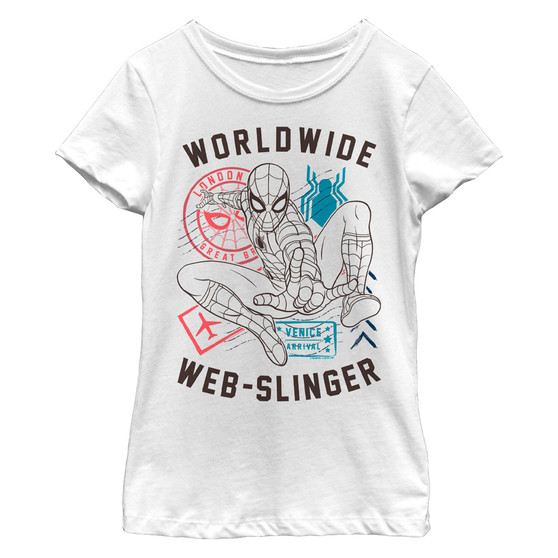 Girl's Marvel Spider-Man: Far From Home Worldwide Icons Child T-Shirt