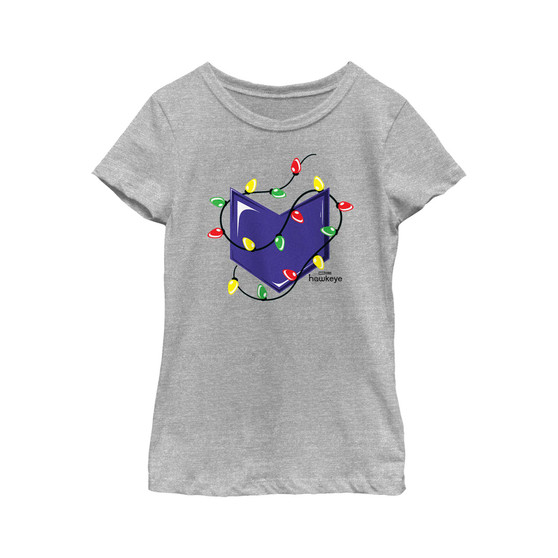 Girl's Hawkeye Arrow Icon Christmas Lights  Child T-Shirt