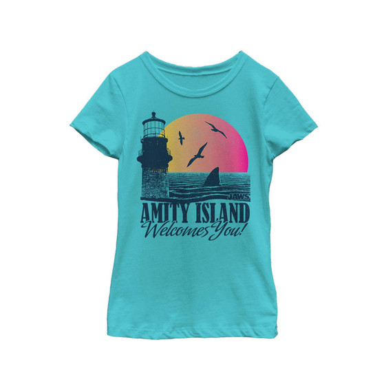 Girl's Jaws Amity Island Tourist Welcome  Child T-Shirt