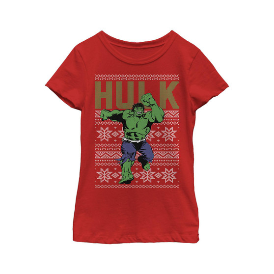 Girl's Ugly Christmas Hulk  Child T-Shirt