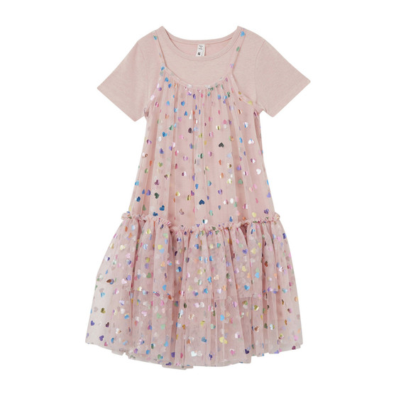 Little Girls Kristen Dress Up Dress and T-shirt, 2 Piece Set