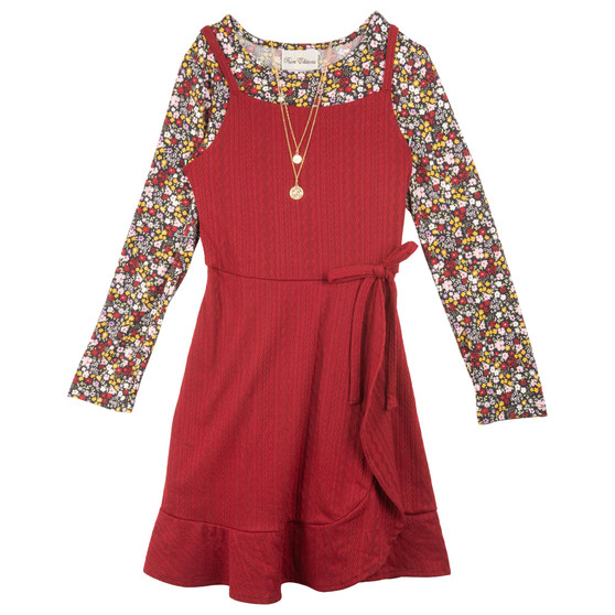 Big Girls Knit Jumper Outfit, 3 Piece Set