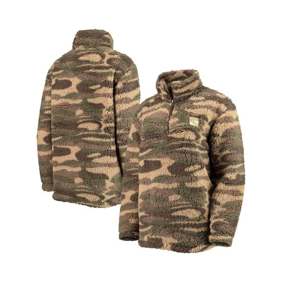 Women's Camo New York Rangers Sherpa Quarter-Zip Jacket