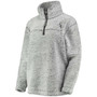 Women's Gray Chicago White Sox Sherpa Quarter-Zip Pullover Jacket