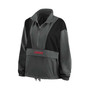 Women's Charcoal Kansas City Chiefs Popover Packable Half-Zip Jacket