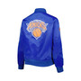 Women's Blue New York Knicks Classics Satin Full-Snap Jacket