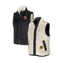 Women's Black, Cream Chicago Blackhawks Reversible Sherpa Full-Zip Vest