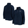 Women's College Navy Seattle Seahawks Sherpa Quarter-Zip Jacket