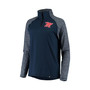 Women's Branded Navy Ole Miss Rebels Made to Move Raglan Quarter-Zip Jacket