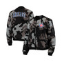 Women's Black Chicago Cubs Camo Sherpa Full-Zip Bomber Jacket