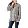 Women's Gray Purdue Boilermakers Sherpa Super Soft Quarter-Zip Pullover Jacket