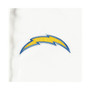 Women's White Los Angeles Chargers Line Up Satin Full-Snap Varsity Jacket