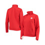 Women's Scarlet Nebraska Huskers Embossed Quarter-Zip Jacket