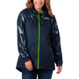 Women's College Navy Seattle Seahawks Double-Coverage Full-Zip Hoodie Jacket