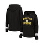 Women's Black Boston Bruins Colorblock Plus Size Pullover Hoodie Jacket
