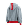 Women's Gray Oklahoma Sooners Sherpa Full-Zip Hoodie Jacket