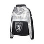 Women's Silver, Black Las Vegas Raiders Raglan Full-Zip Track Jacket