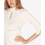 Women's Embellished Keyhole Sweater