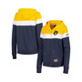 Women's Heather Navy Milwaukee Brewers Colorblock Full-Zip Hoodie Jacket