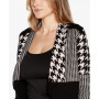 Black Label Multi Houndstooth Cropped Sweater Blazer