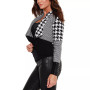 Black Label Multi Houndstooth Cropped Sweater Blazer