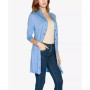 Grommet-Trim Duster Cardigan
