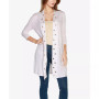 Grommet-Trim Duster Cardigan