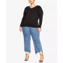 Trendy Plus Size Sweet Love V-neck Sweater