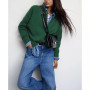 Women's High Neck Zip Sweater