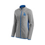 Women's Branded Heathered Charcoal Los Angeles Dodgers Primary Logo Fleece Full-Zip Jacket