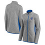 Women's Heather Charcoal New York Mets Primary Logo Fleece Full-Zip Jacket