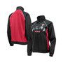 Women's Black, Red Miami Heat Backfield Raglan Full-Zip Track Jacket