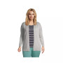 Women's Plus Size Cotton Open Long Cardigan Sweater