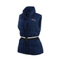 Women's Navy New England Patriots Full-Zip Puffer Vest with Belt