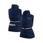Women's Navy New England Patriots Full-Zip Puffer Vest with Belt