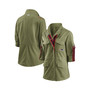 Women's Olive New England Patriots Full-Zip Utility Jacket
