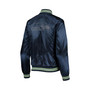 Women's College Navy Seattle Seahawks Varsity Lover Satin Full-Snap Jacket